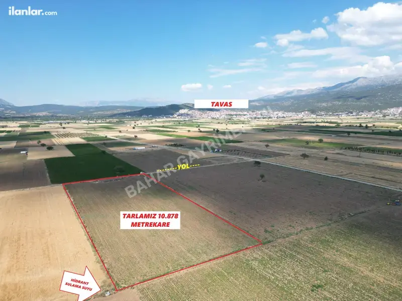 Denizli Tavas Orta Mahallesi 10.878 m² satılık tarla arsa - Fotoğraf 1