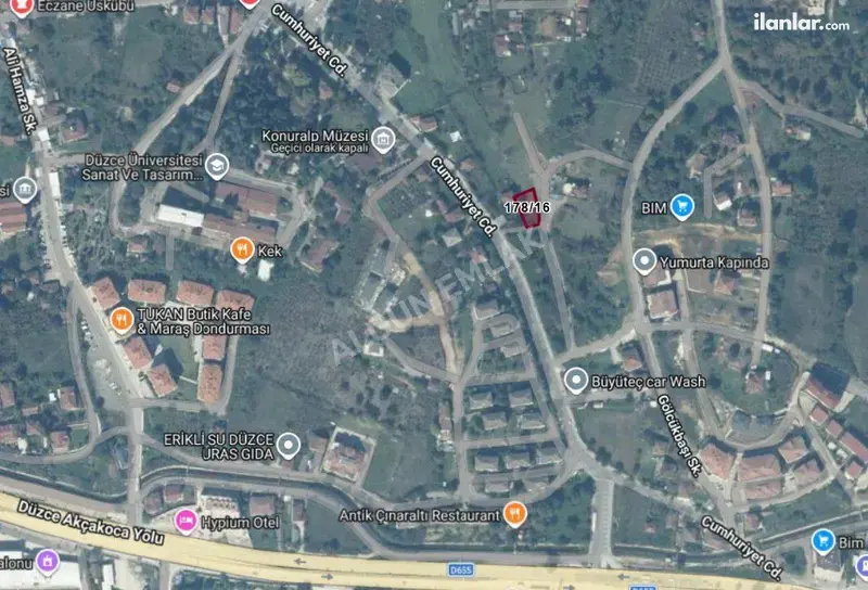 Düzce Merkez Çiftepınarlar Mahallesi 441 m² satılık konut arsa - Fotoğraf 1