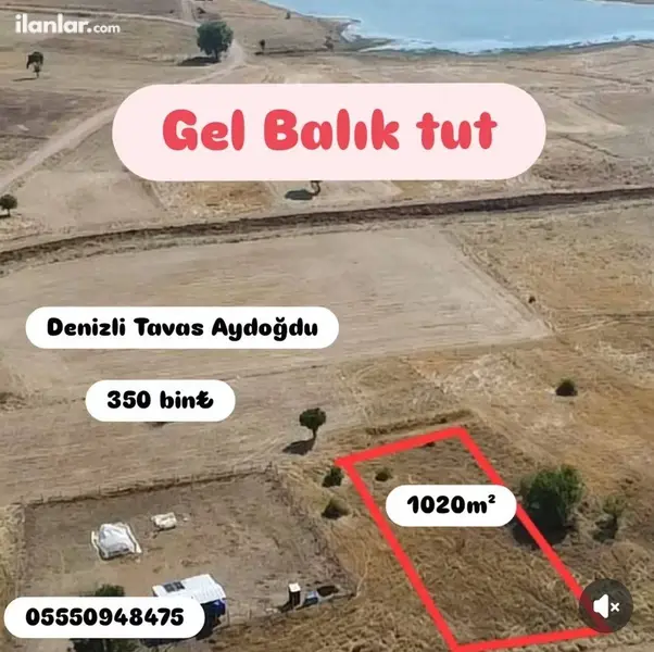 Denizli Tavas Aydoğdu Mahallesi 1.024 m² satılık arazi arsa - Fotoğraf 1