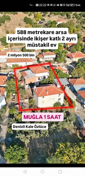Denizli Kale Özlüce Mahallesi 8+3 588 m² satılık müstakil Ev - Fotoğraf 1