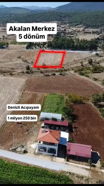 Denizli Acıpayam Akalan Mahallesi 4.900 m² satılık tarla arsa - Fotoğraf 1