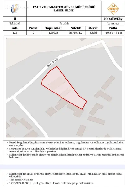 Tekirdağ Kapaklı Uzunhacı Mahallesi 142 m² satılık - Fotoğraf 1