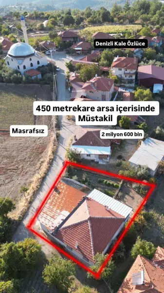 Denizli Kale Özlüce Mahallesi 3+1 452 m² satılık müstakil Ev - Fotoğraf 1
