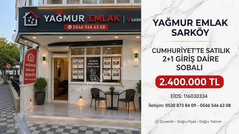 Tekirdağ Şarköy Cumhuriyet Mahallesi 2+1 90 m² satılık daire - Fotoğraf 1