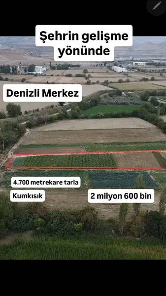 Denizli Merkezefendi Yeşilyayla Mahallesi 4.700 m² satılık - Fotoğraf 1
